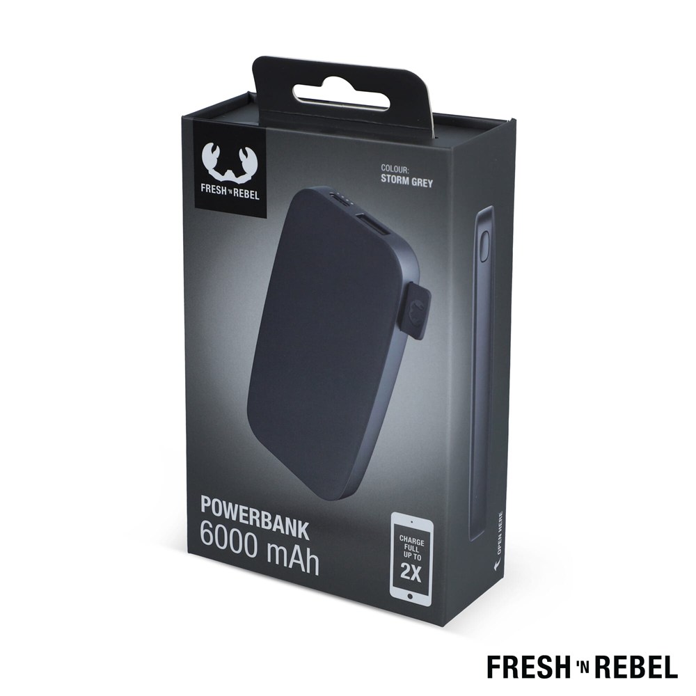 2PB6100 | Fresh 'n Rebel Powerbank 6000mAh USB-C 2PB6100 | Fresh 'n Rebel Powerbank 6000mAh USB-C