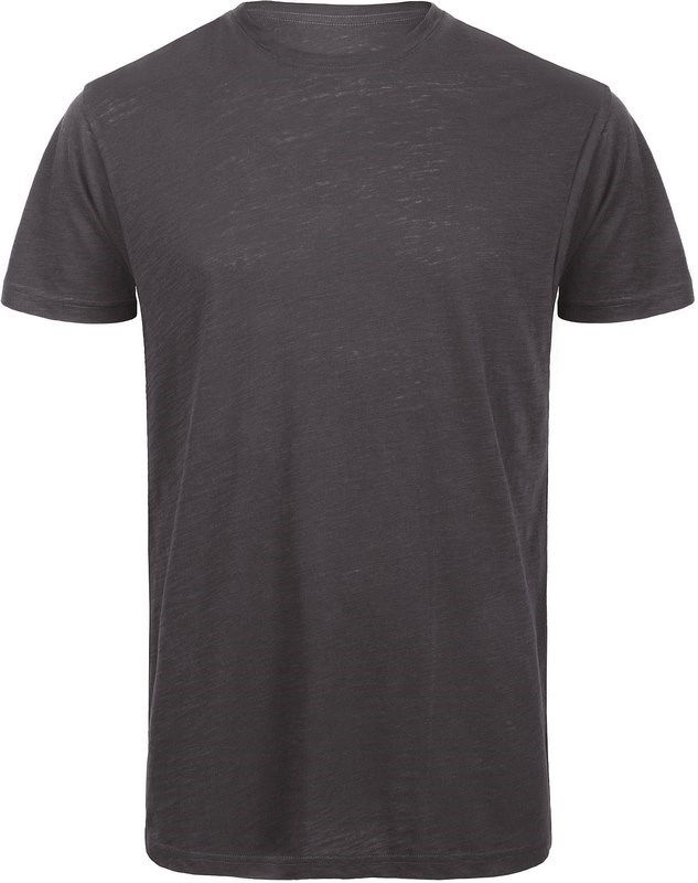 B&C Men's Slub Organic Cotton Inspire T-shirt - Chic Anthracite