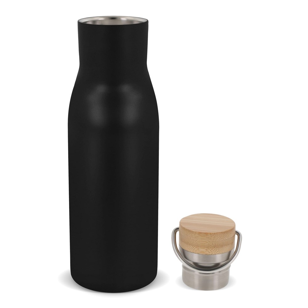Isolier-Flasche mit Bambusdeckel, 500ml Isolier-Flasche mit Bambusdeckel, 500ml