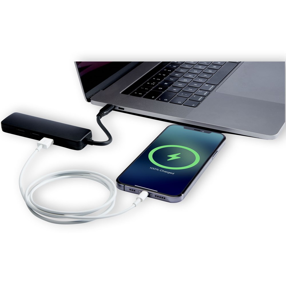 Loop Multimedia-Adapter aus recyceltem RCS Kunststoff USB 2.0-3.0 mit HDMI-Anschluss Loop Multimedia-Adapter aus recyceltem RCS Kunststoff USB 2.0-3.0 mit HDMI-Anschluss