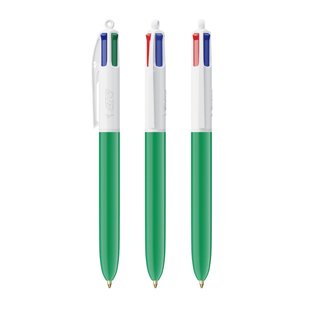BIC® 4 Colours® Kugelschreiber - weiß/grün