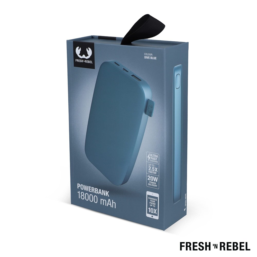 2PB18100 | Fresh 'n Rebel Powerbank 18000mAh USB-C Fast Charging 20W 2PB18100 | Fresh 'n Rebel Powerbank 18000mAh USB-C Fast Charging 20W