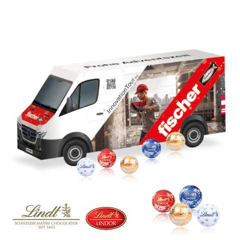 3D Adventskalender "Transporter" mit Lindt Schokolade