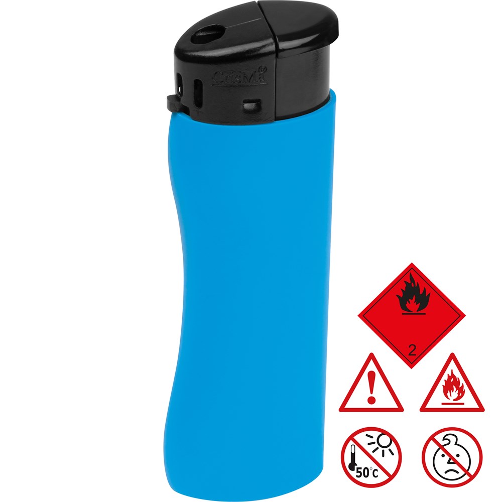 Elektronik Feuerzeug, ergonomisch - hellblau