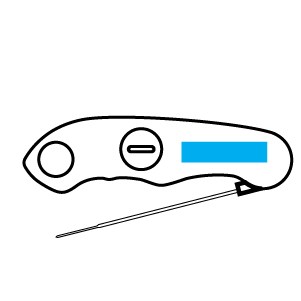 HydroFold Kitchen Thermometer-Schwarz HydroFold Kitchen Thermometer-Schwarz