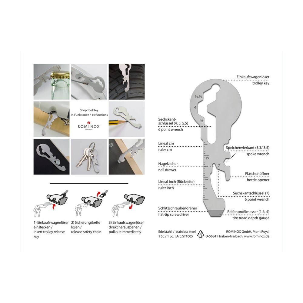 ROMINOX® Shop Tool // Key - 14 Funktionen ROMINOX® Shop Tool // Key - 14 Funktionen