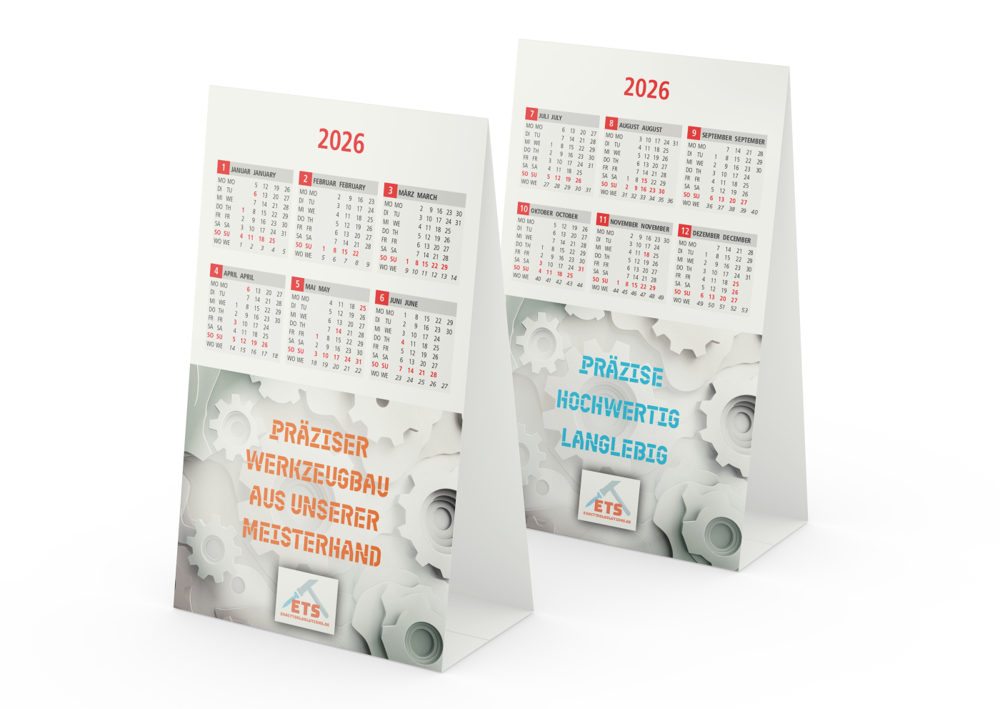 Tischkalender Table Compact green+blue