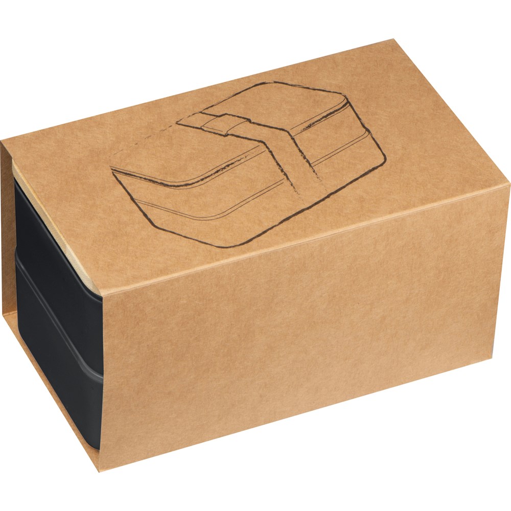 2 stöckige Lunchbox aus Kunststoff und Bambus 2 stöckige Lunchbox aus Kunststoff und Bambus