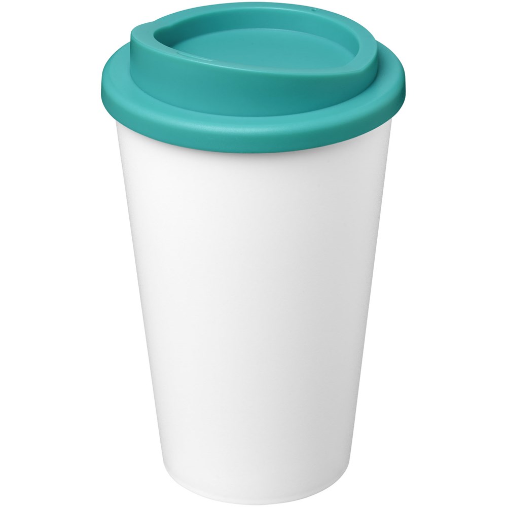 Americano® Eco 350 ml recycelter Becher - weiss, aquablau