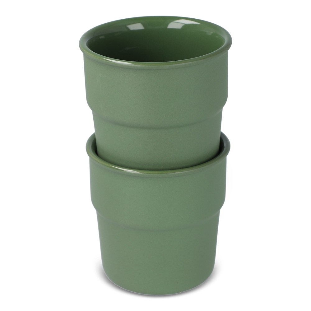 InSideOut Cup Fika Becher 2er Set 280ml - Olivgrün