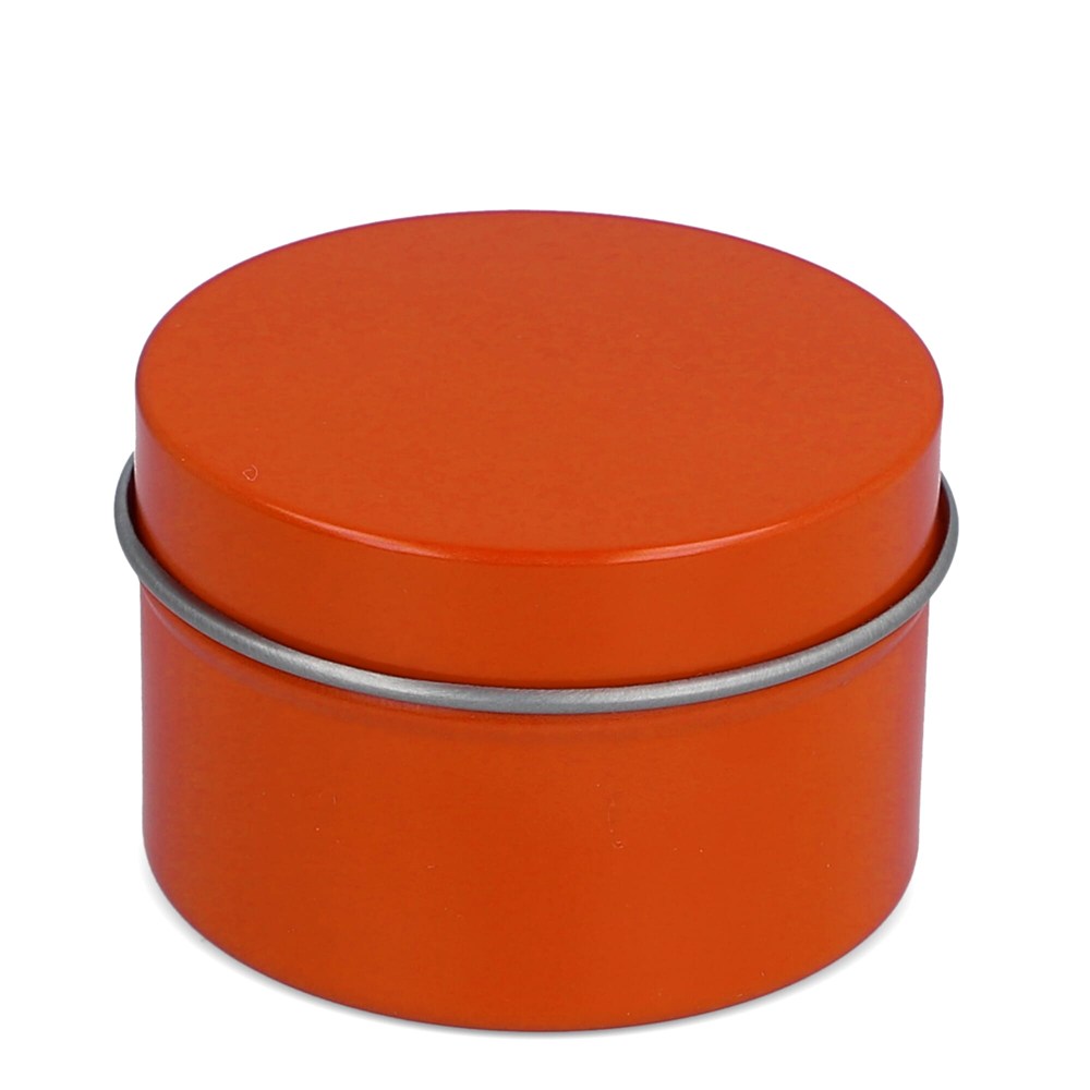 Dhyana-Duftkerze auf Pflanzenbasis in recycelter Dose - orange