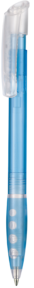 Kugelschreiber BUBBLE TRANSPARENT - eis-blau TR/FR