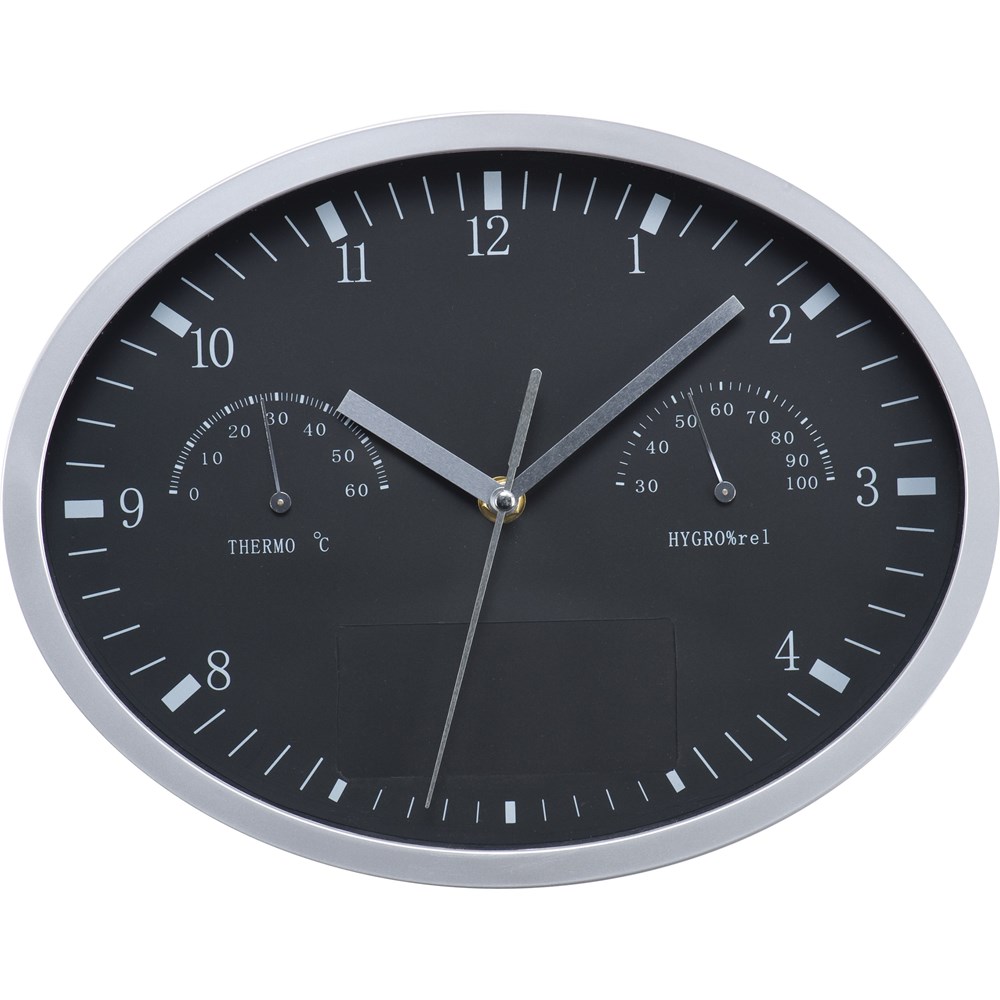 Wanduhr mit Hygro- und Thermometer