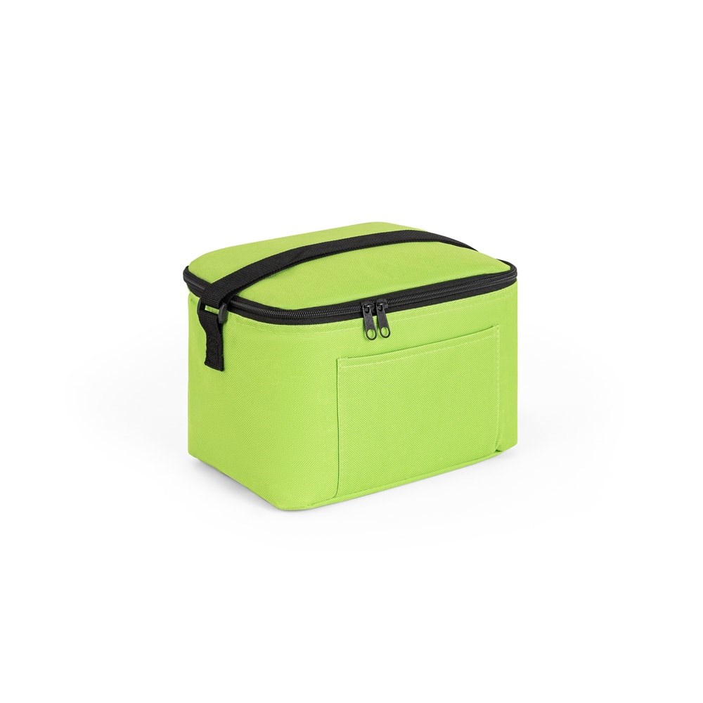 CANCUN. Kühltasche aus recyceltem 600D-Polyester mit verstellbarem Gurtband - hellgrün