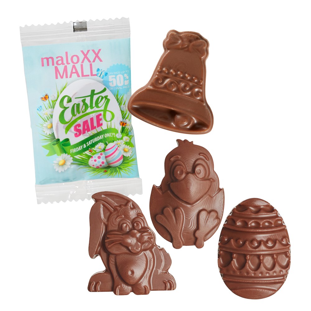 Oster Schoko-Figuren in konventioneller Folie