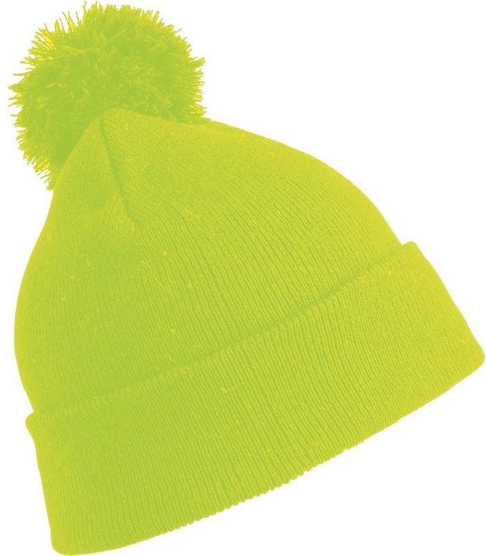 Result Bommelmütze Beanie - Fluoreszierend Gelb
