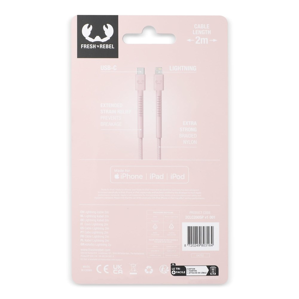 2ULC200 | Fresh 'n Rebel USB-C zu Apple Lightning Kabel 2.0m 2ULC200 | Fresh 'n Rebel USB-C zu Apple Lightning Kabel 2.0m