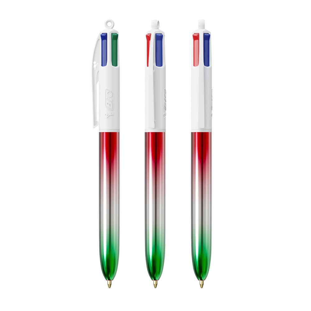 BIC® 4 Colours® Flags Collection - Grün - Silber - Rot