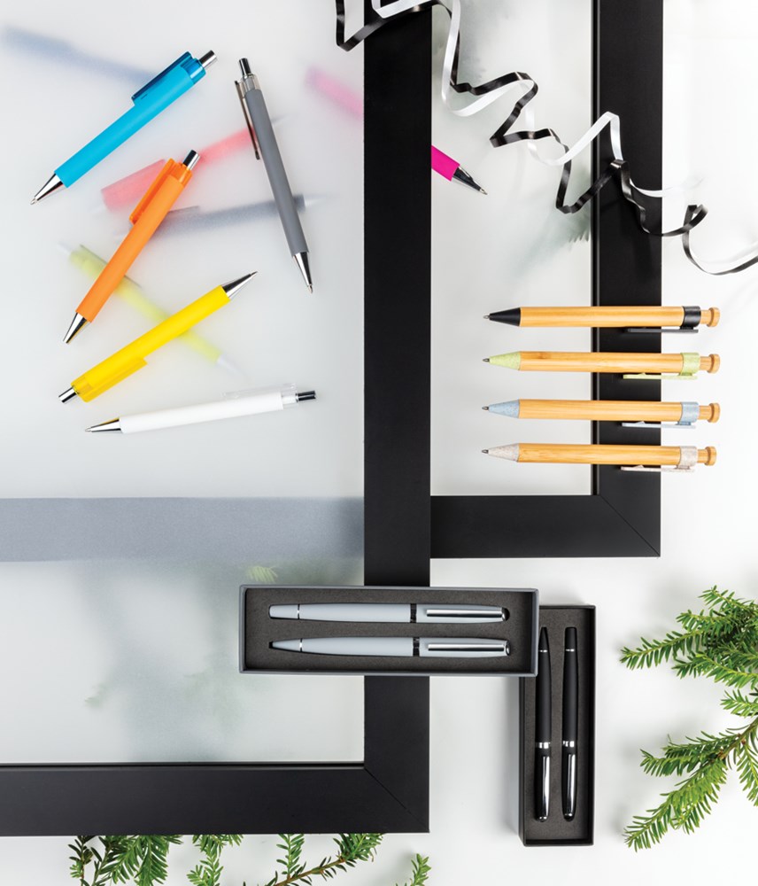 Bambus Stift mit Wheatstraw-Clip Bambus Stift mit Wheatstraw-Clip
