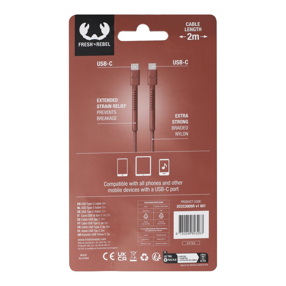 2UCC200 | Fresh 'Rebel USB-C Kabel 2.0m 2UCC200 | Fresh 'Rebel USB-C Kabel 2.0m