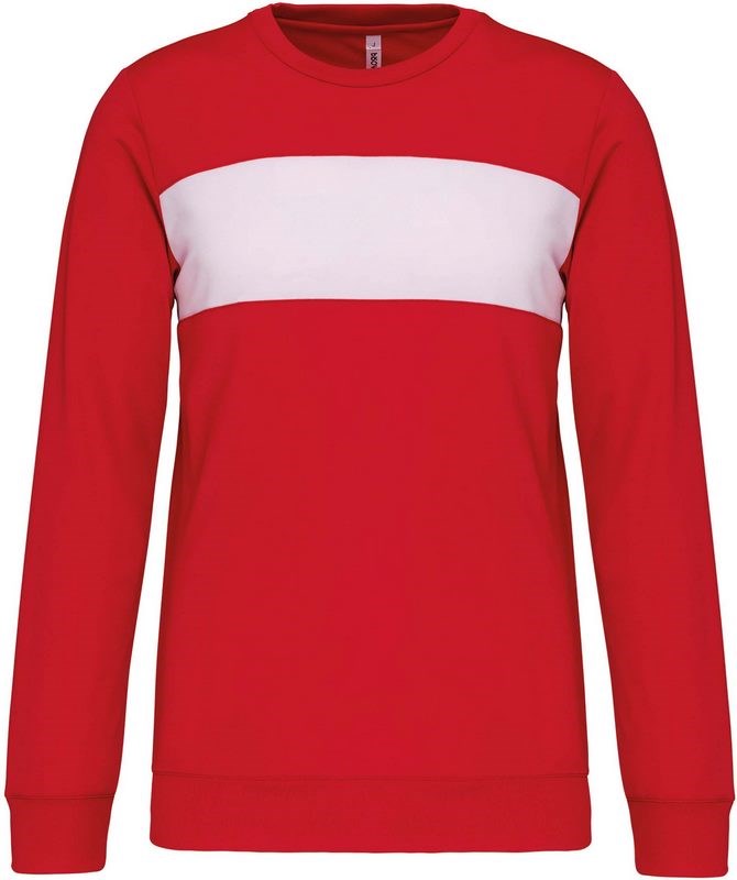 PROACT® Kinder-Sweatshirt aus Polyester - Sporty Rot / Weiß