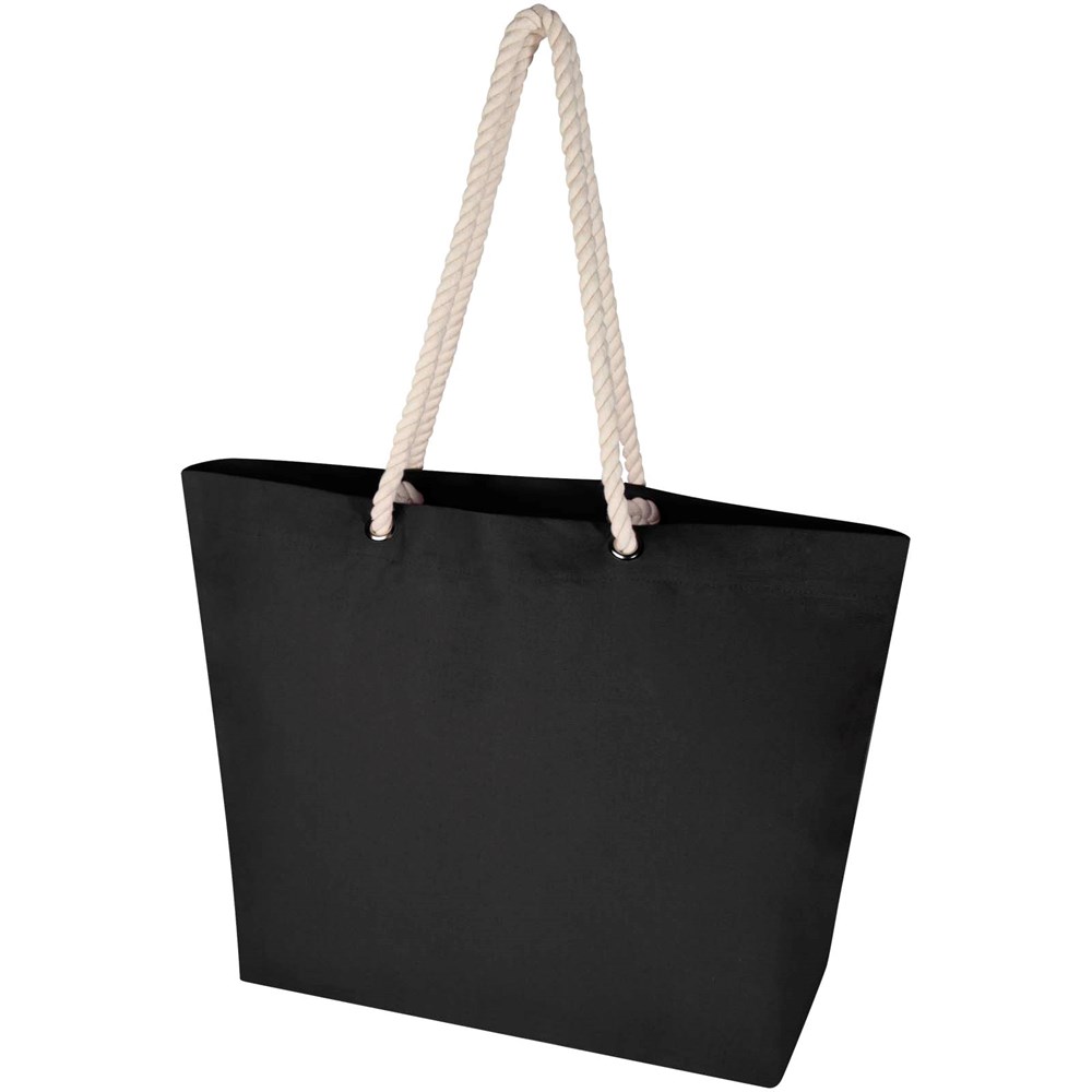 Florida 270 g/m² Strandtragetasche aus recyceltem GRS-Material - schwarz, schwarz