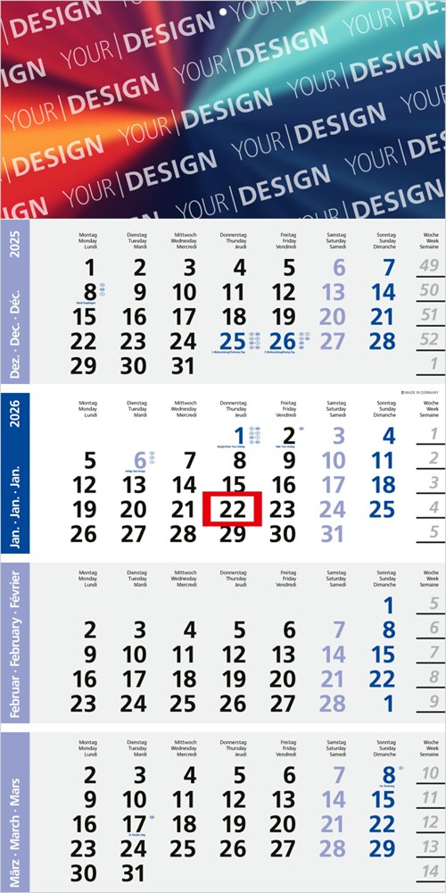 4-Monatskalender Logic 4 Post Bestseller (Einblatt) 4-Monatskalender Logic 4 Post Bestseller (Einblatt)