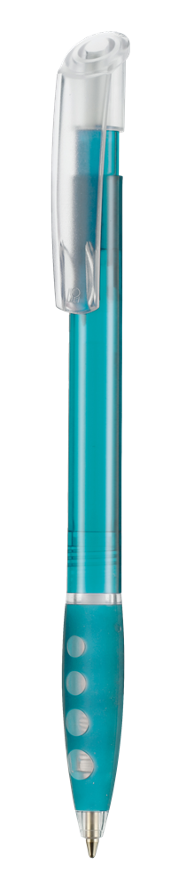 Kugelschreiber BUBBLE TRANSPARENT - türkis TR/FR