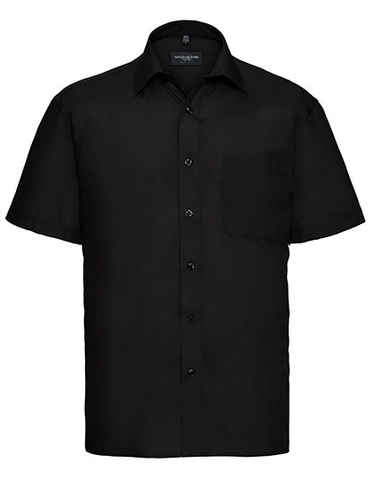 Russell Collection - Men´s Short Sleeve Poly-Cotton Easy Care Poplin Shirt