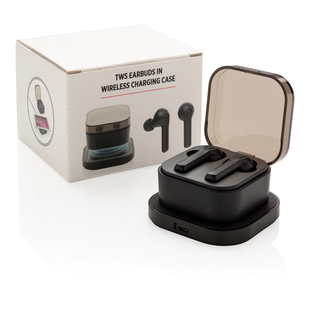 TrueWireless Ohrhörer in kabelloser Ladebox TrueWireless Ohrhörer in kabelloser Ladebox