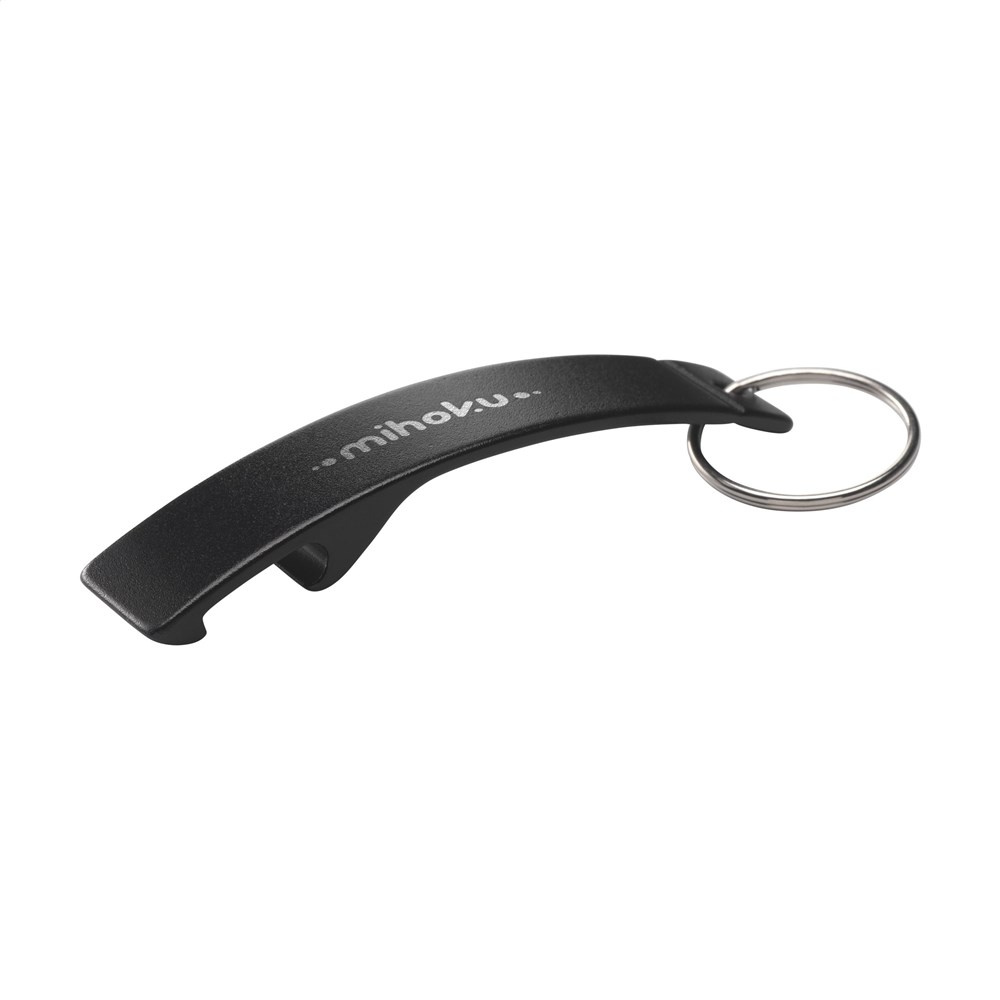 Alu Opener GRS Recycled Öffner Schlüsselanhänger - schwarz