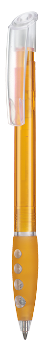 Kugelschreiber BUBBLE TRANSPARENT - mango-gelb TR/FR
