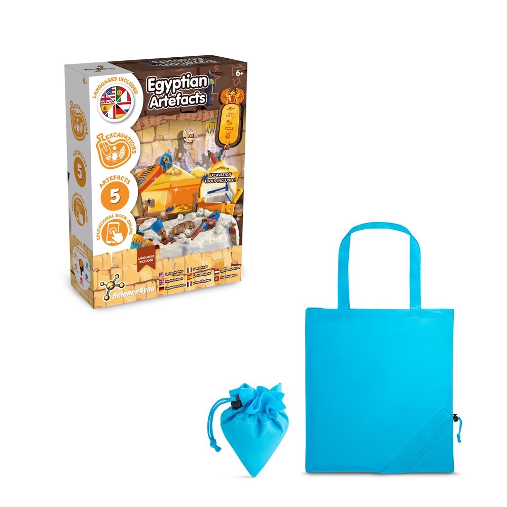 Ancient Egypt Excavation Kit V. Lernspiel lieferung inklusive einer faltbaren geschenktasche aus 190T - hellblau