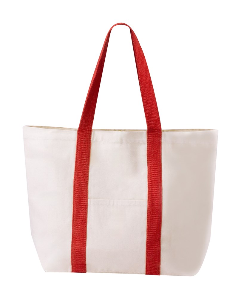 Lanikai - Strandtasche - rot/natur