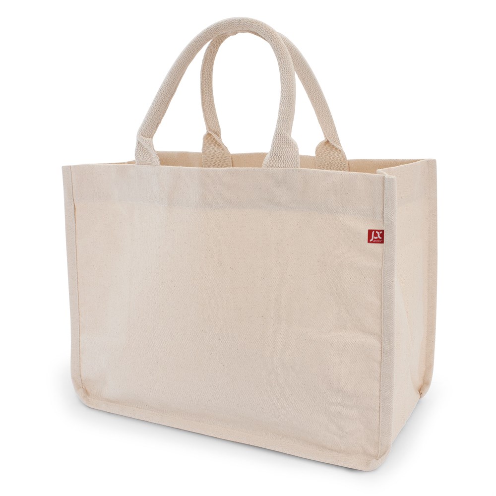 BAMBERG - Baumwolltasche mit Boden-, Seitenfalten und gerollten Henkeln BAMBERG - Baumwolltasche mit Boden-, Seitenfalten und gerollten Henkeln