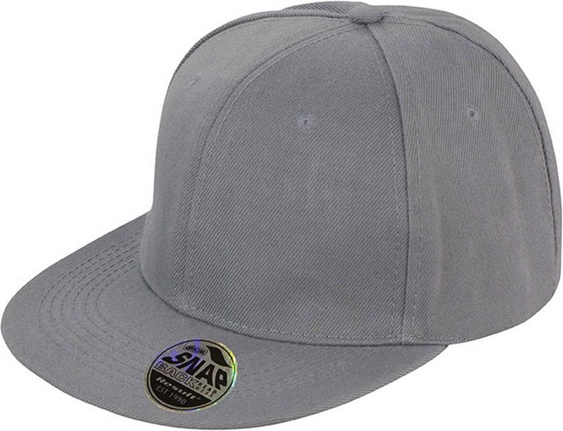 Result Bronx Original Flat Peak Snapback Cap - heather grau