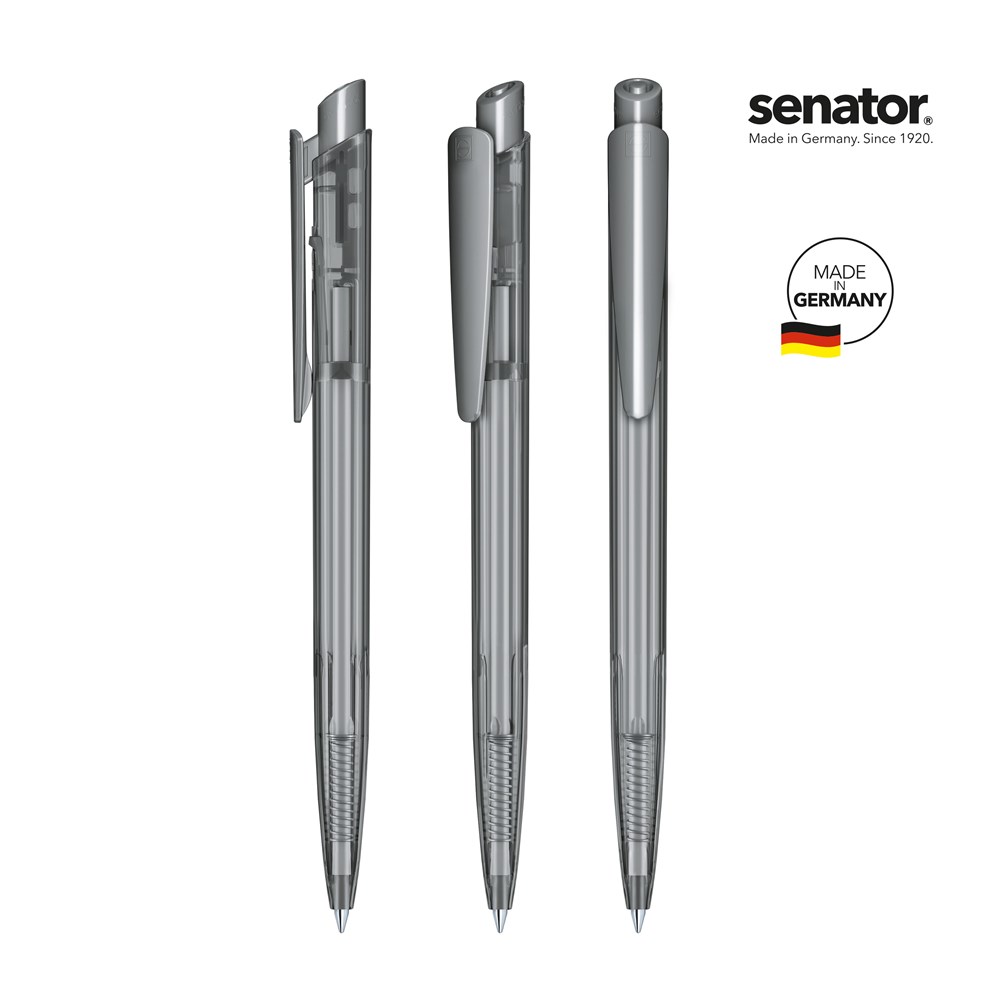 senator® Dart Clear  Druckkugelschreiber - cool gray 9