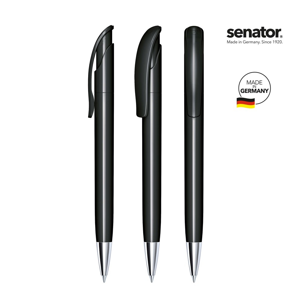 senator® Challenger Polished MT  Druckkugelschreiber - schwarz