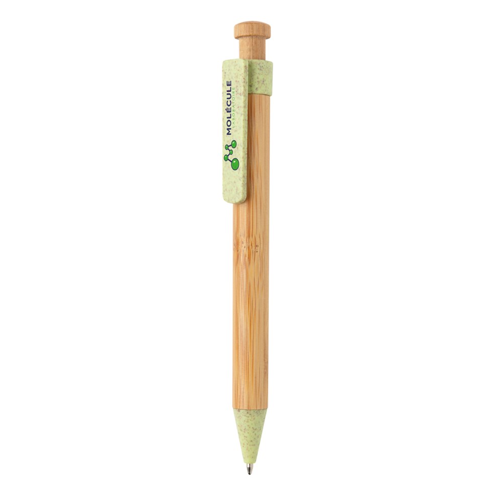 Bambus Stift mit Wheatstraw-Clip Bambus Stift mit Wheatstraw-Clip