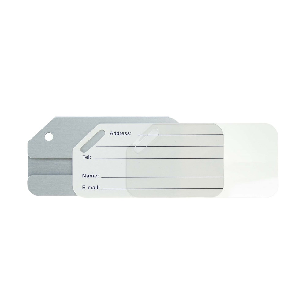 Aluminium Luggage Tag Silber