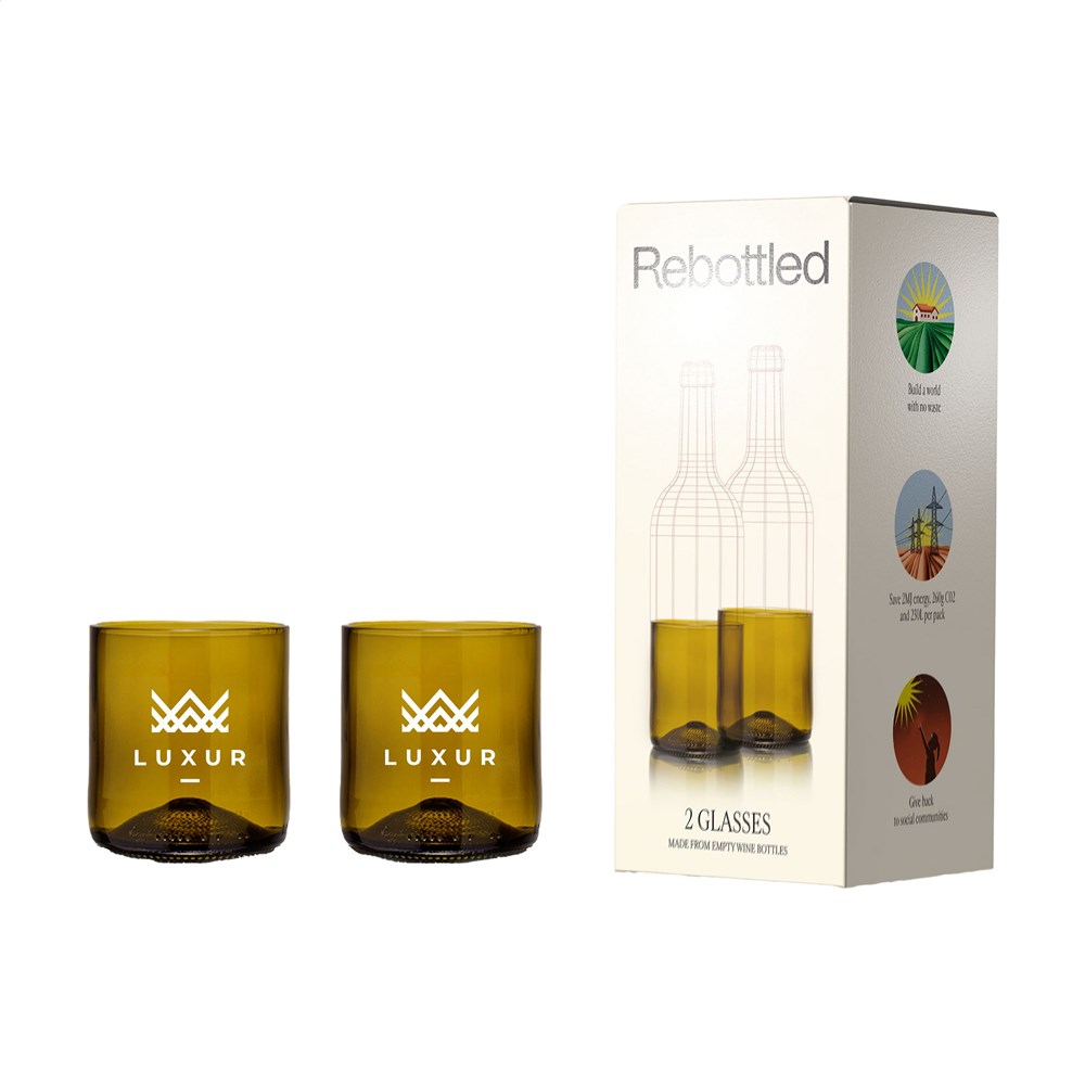 Rebottled® Short Tumbler 2-pack Trinkgläsern