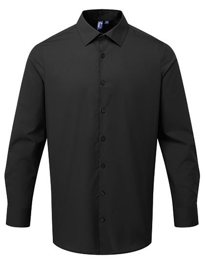 Premier Workwear - Men’s Long Sleeve ‘Recyclight’ Poplin Shirt