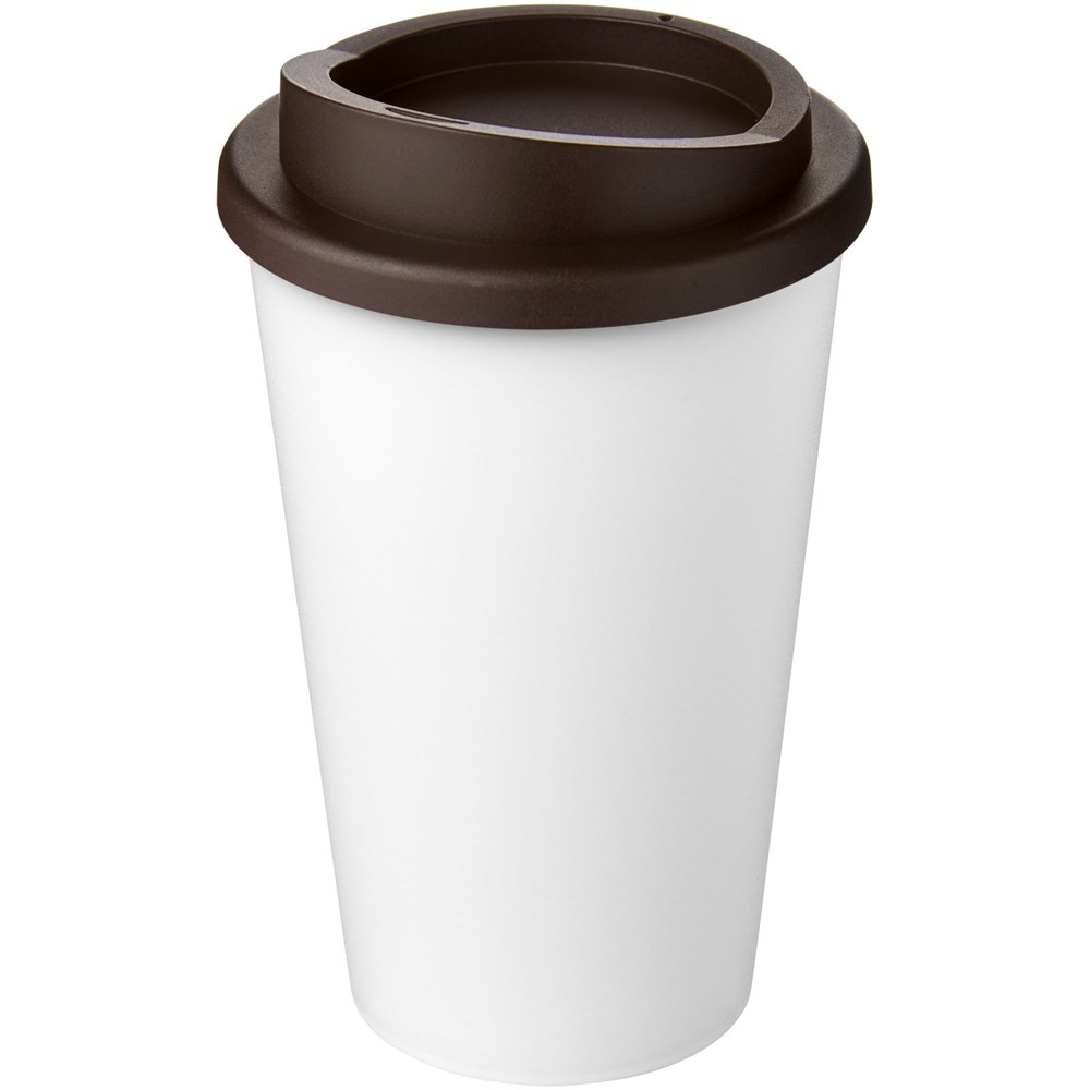 Americano® Eco 350 ml recycelter Becher - weiss, braun
