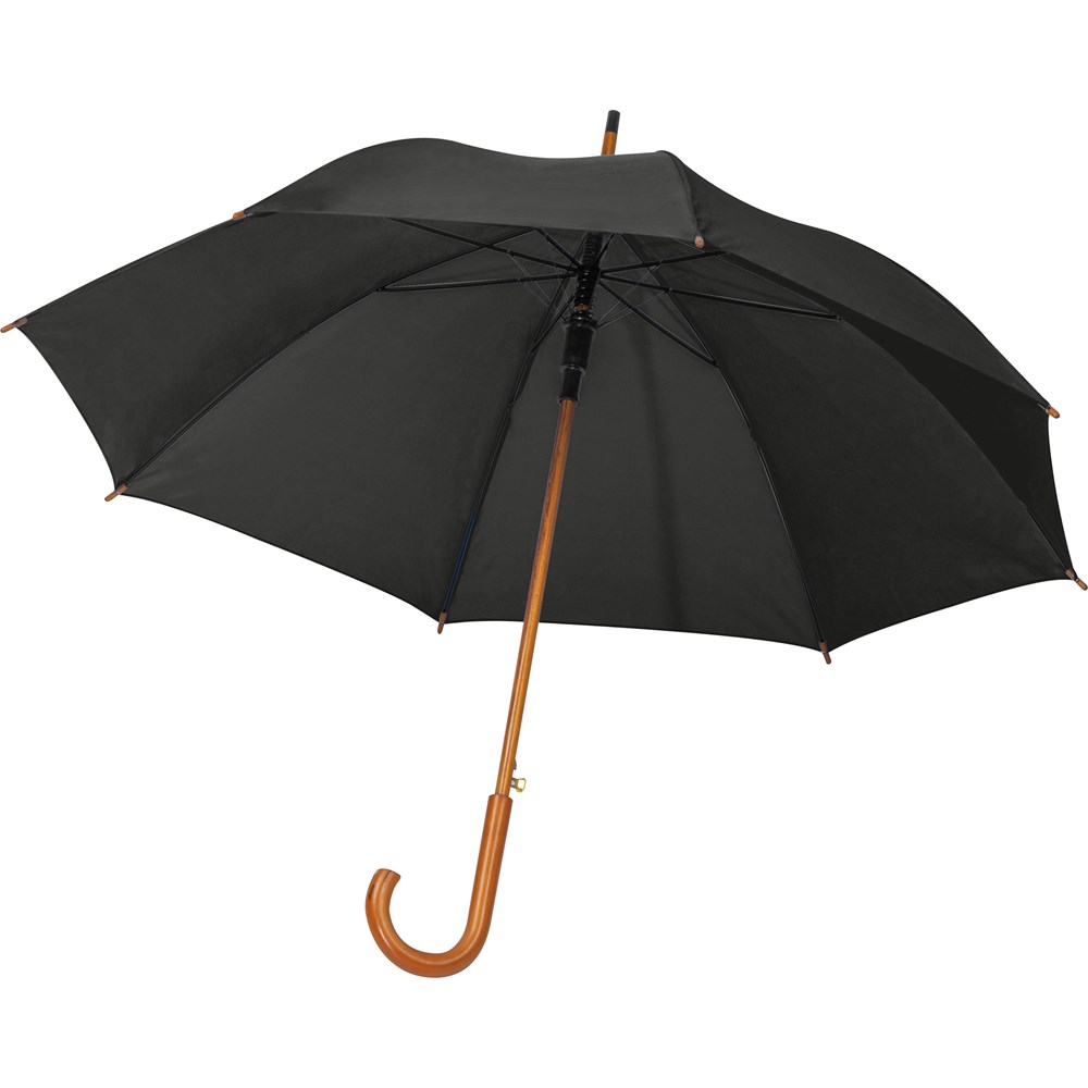 Automatik Regenschirm aus recyceltem PET - schwarz