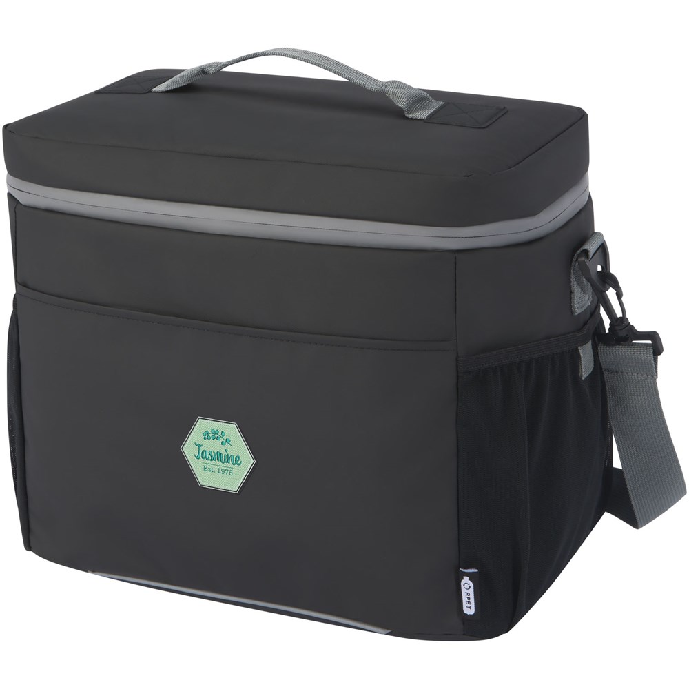 Aqua wasserabweisende Kühltasche für 20 Dosen aus GRS Recyclingmaterial 22 L Aqua wasserabweisende Kühltasche für 20 Dosen aus GRS Recyclingmaterial 22 L