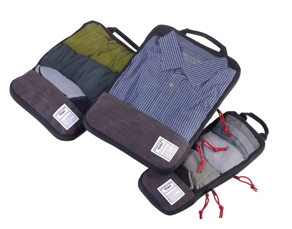 TROIKA Reise-Kompressionstaschen Set BUSINESS PACKING CUBES