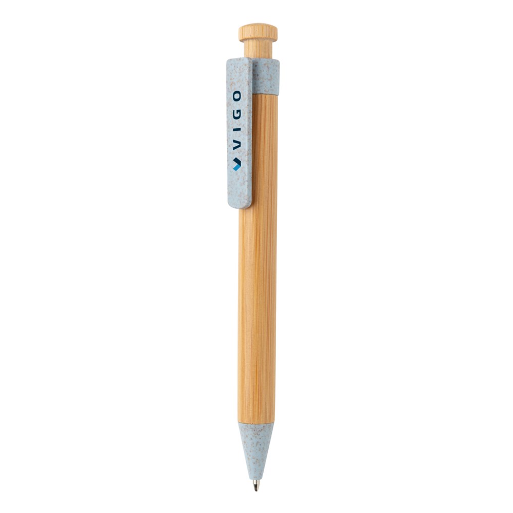 Bambus Stift mit Wheatstraw-Clip Bambus Stift mit Wheatstraw-Clip