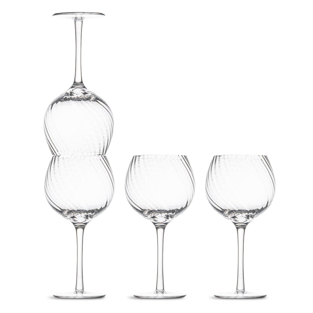 Byon Opacity 4er-Set Weingläser mit stilvollem Glasmuster 470ml Byon Opacity 4er-Set Weingläser mit stilvollem Glasmuster 470ml