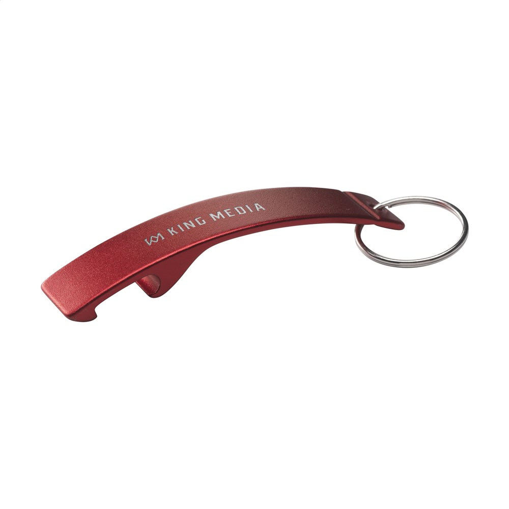 Alu Opener GRS Recycled Öffner Schlüsselanhänger - rot