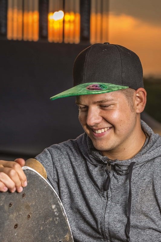 Result Bronx Glitter Flat Peak Snapback Cap